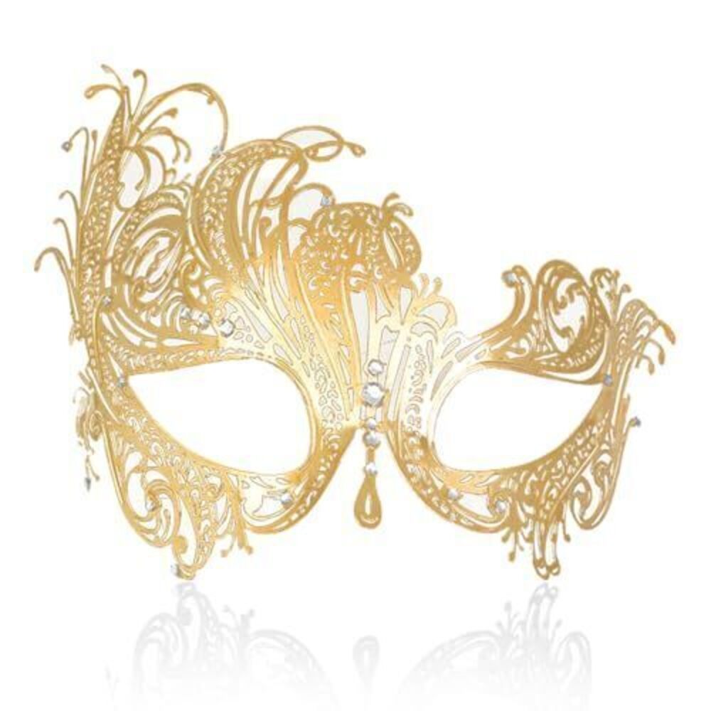 4495 Masquerade Mask Shiny Rhinestone Metal Masks for Halloween Venetian